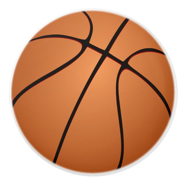 Bouton De Porte En Céramique Basket-ball pour les amateurs de sport (Devant)