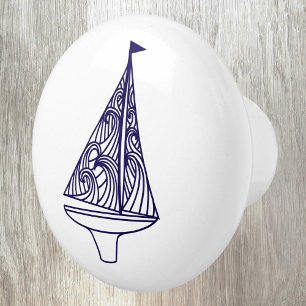 Bouton De Porte En Céramique Bateau à voile Yacht Nautique
