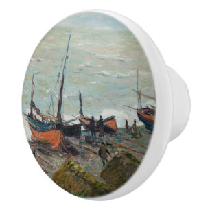 Bouton De Porte En Céramique Bateaux de pêche Vintages Claude Monet 