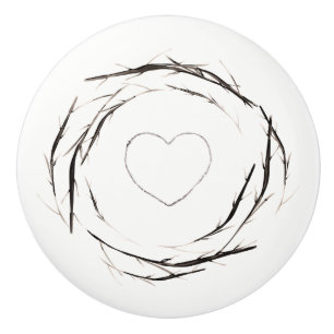 Bouton De Porte En Céramique Bâtons rustiques Branches de brindilles Wreath Pay