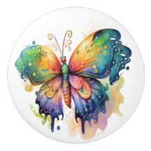 "Be the Beautiful Butterfly" Ceramic Knob