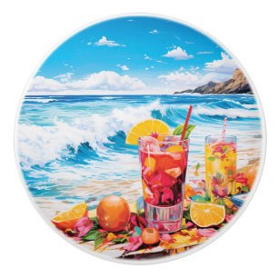 Bouton De Porte En Céramique Beach Bliss