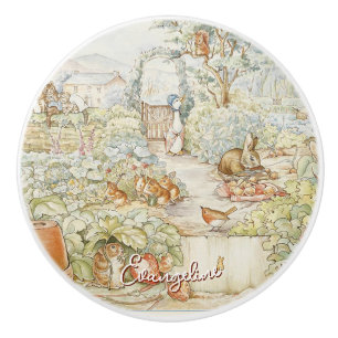 Bouton De Porte En Céramique Beatrix Potter Peter le lapin et les amis