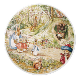 Bouton De Porte En Céramique Beatrix Potter Peter le lapin et les amis