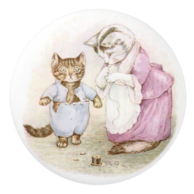 Bouton De Porte En Céramique Beatrix Potter, Tom Kitten Ceramic Knob (Devant)