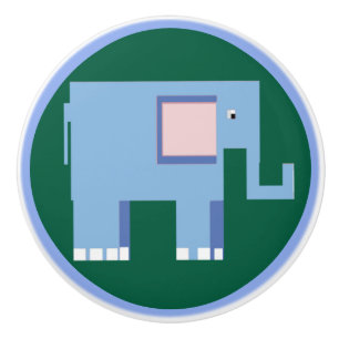 Bouton De Porte En Céramique Beau éléphant bleu