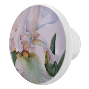 BOUTON DE PORTE EN CÉRAMIQUE BEAU SIMPLE BLANC IRIS CÉRAMIQUE KNOB