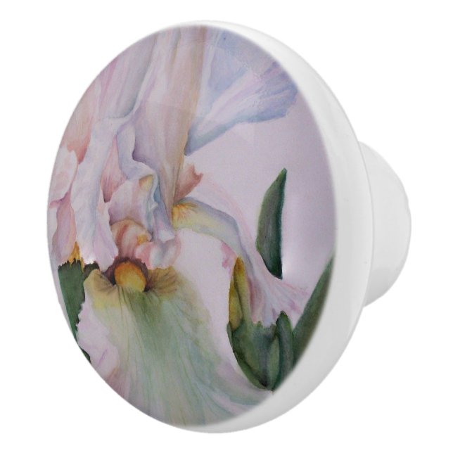 BOUTON DE PORTE EN CÉRAMIQUE BEAU SIMPLE BLANC IRIS CÉRAMIQUE KNOB (Droite)