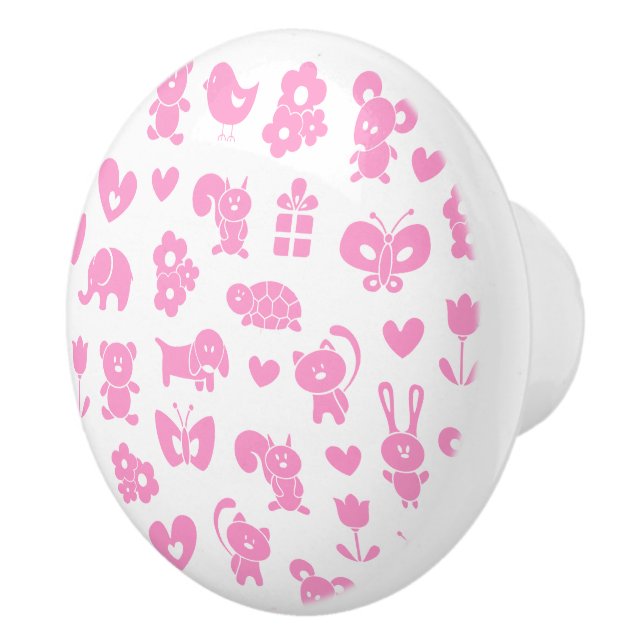 Bouton De Porte En Céramique Bébé Fille (Droite)