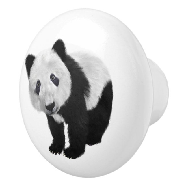 Bouton De Porte En Céramique Bébé panda  (Droite)