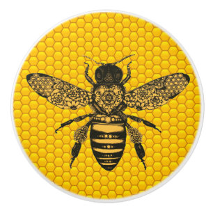 Bouton De Porte En Céramique Bee victorienne