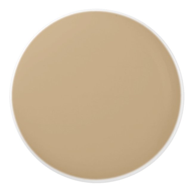 Bouton De Porte En Céramique Beige Camel (Devant)