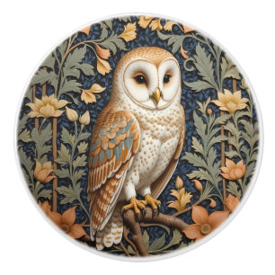 Bouton De Porte En Céramique Belle Chouette de Grange Vintage Inspirée de Willi