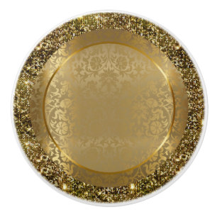 Bouton De Porte En Céramique Belle Elegant Gold Design