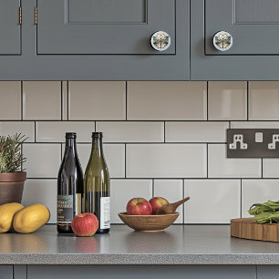 Bouton De Porte En Céramique Belle libellule de verre Art Déco