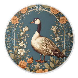 Bouton De Porte En Céramique Belle Oie Vintage Inspirée de William Morris