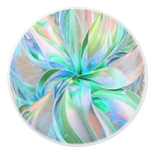 Bouton De Porte En Céramique Belle Pastel Colors Fractal Ceramic Knob