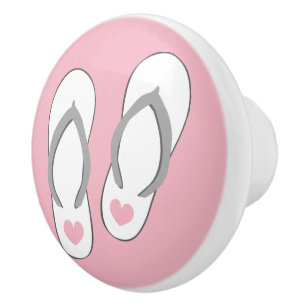 Bouton De Porte En Céramique Belle plage tongs porte et tiroir tiroirs