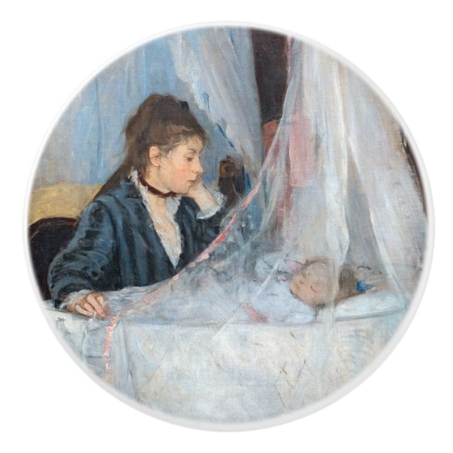 Bouton De Porte En Céramique Berthe Morisot - Le berceau (Devant)