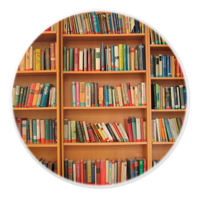 Bouton De Porte En Céramique Bibliothèque Livres Librairie Vêtements de livres  (Devant)