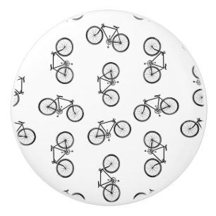 Bouton De Porte En Céramique Bicyclettes éparpillées Imprimer Motif PERSONNALIS