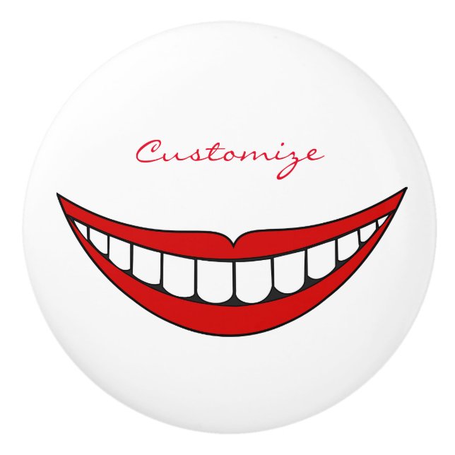 Bouton De Porte En Céramique Big Smile Thunder_Cove (Devant)