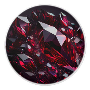 Bouton De Porte En Céramique Bijou en rubis rouge cristal Ceramic Knob