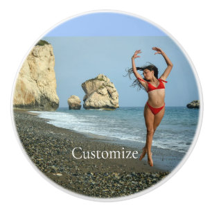 Bouton De Porte En Céramique Bikini Model Dancing Thunder_Cove