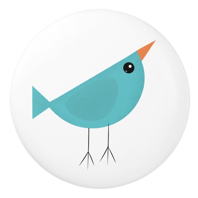 Bouton De Porte En Céramique Birdy (Devant)