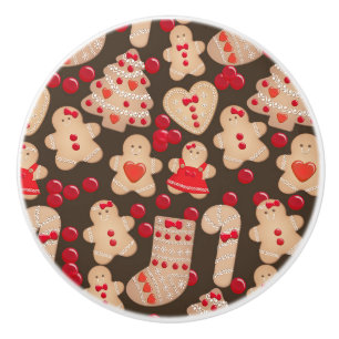 Bouton De Porte En Céramique Biscuits au gingembre Biscuit de Noël Noël