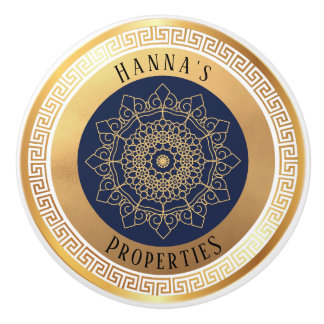 Bouton De Porte En Céramique Black Gold Personnalisé