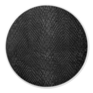 Bouton De Porte En Céramique Black Snakeskin Print Ceramic Knob