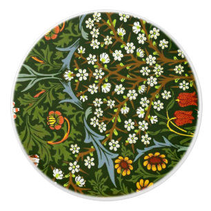 Bouton De Porte En Céramique Blackthorn, un designer William Morris,