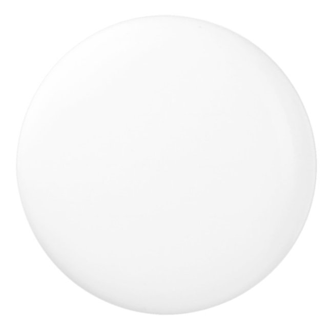 Bouton De Porte En Céramique Blanc solide (Devant)