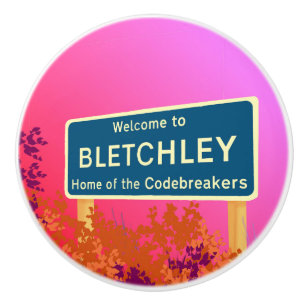 Bouton De Porte En Céramique Bletchley Codebreakers Tiroir Tirage