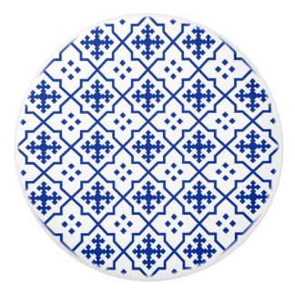 Bouton De Porte En Céramique Bleu marocain