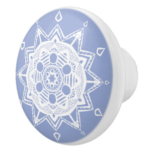 Bouton De Porte En Céramique Blueberry Mandala