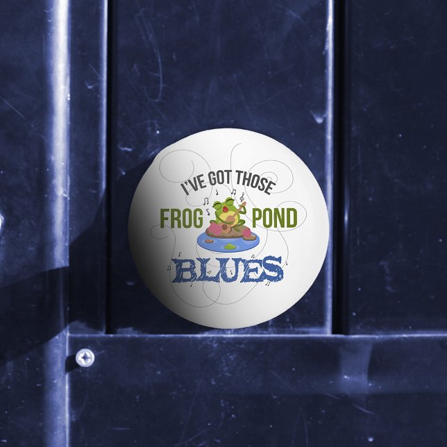 Bouton De Porte En Céramique Blues Frog Pond (Créateur téléchargé)