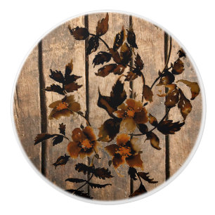 Bouton De Porte En Céramique Bois rose rustique