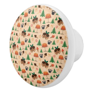 Bouton De Porte En Céramique Bonbons de Noël