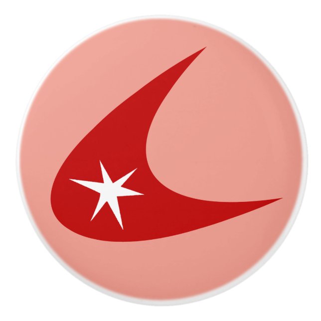 Bouton De Porte En Céramique Boomerang (Devant)