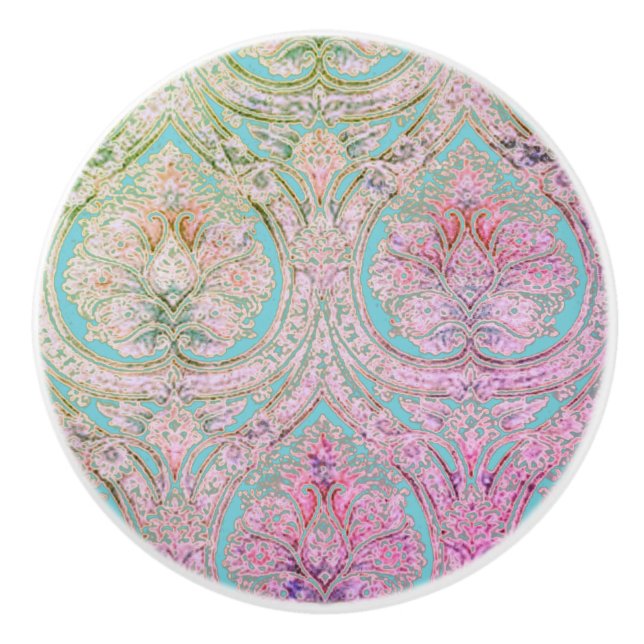 Bouton De Porte En Céramique Boucles de meubles Boho Soho vintage (Devant)