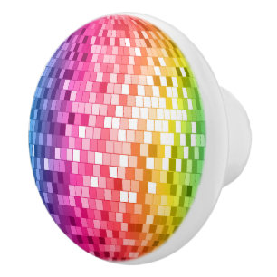 Bouton De Porte En Céramique Boule Disco