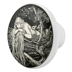 Bouton De Porte En Céramique Bouton Art Nouveau en céramique