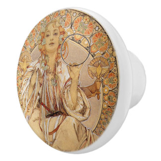 Bouton De Porte En Céramique Bouton Art Nouveau en céramique