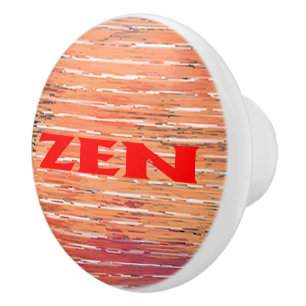 Bouton De Porte En Céramique Bouton céramique en roseaux rouges zen