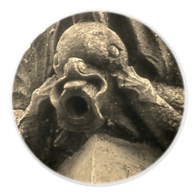 Bouton De Porte En Céramique Bouton céramique "Gargoyle" (Devant)