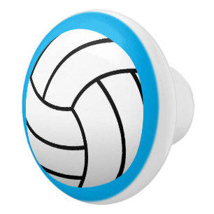 Bouton De Porte En Céramique Bouton céramique personnalisé avec logo de volley-