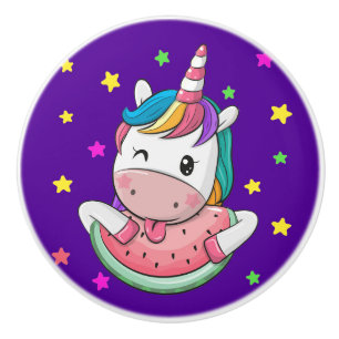 Bouton De Porte En Céramique Bouton céramique Unicorn précieux
