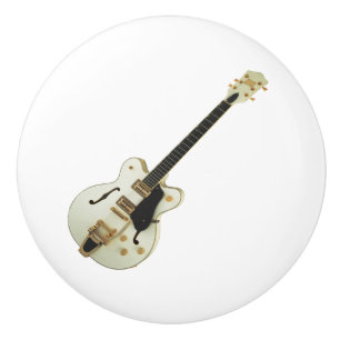 Bouton De Porte En Céramique Bouton de céramique de Guitare blanche